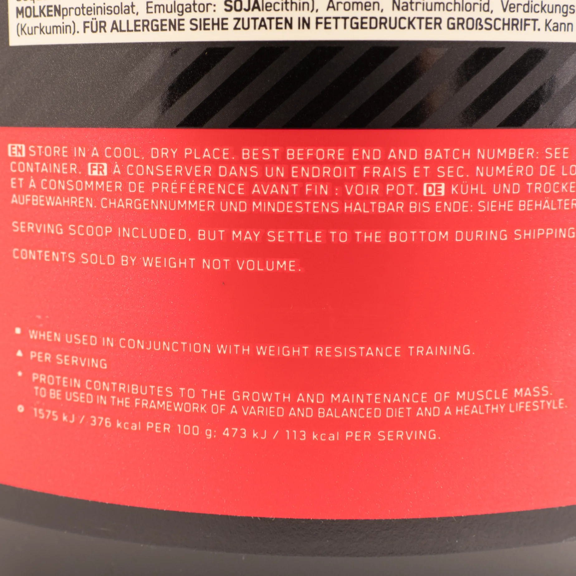 100 % Vassle Gold Standard 2270 G, Proteinpulver