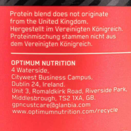 100 % Vassle Gold Standard 2270 G, Proteinpulver