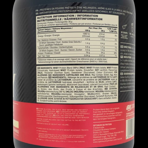 100 % Whey Gold Standard 908 G, Proteinpulver