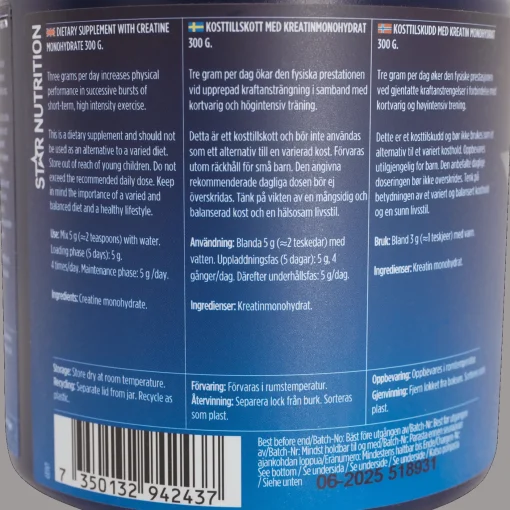 Creatine Monohydrate 300 G, Kreatin