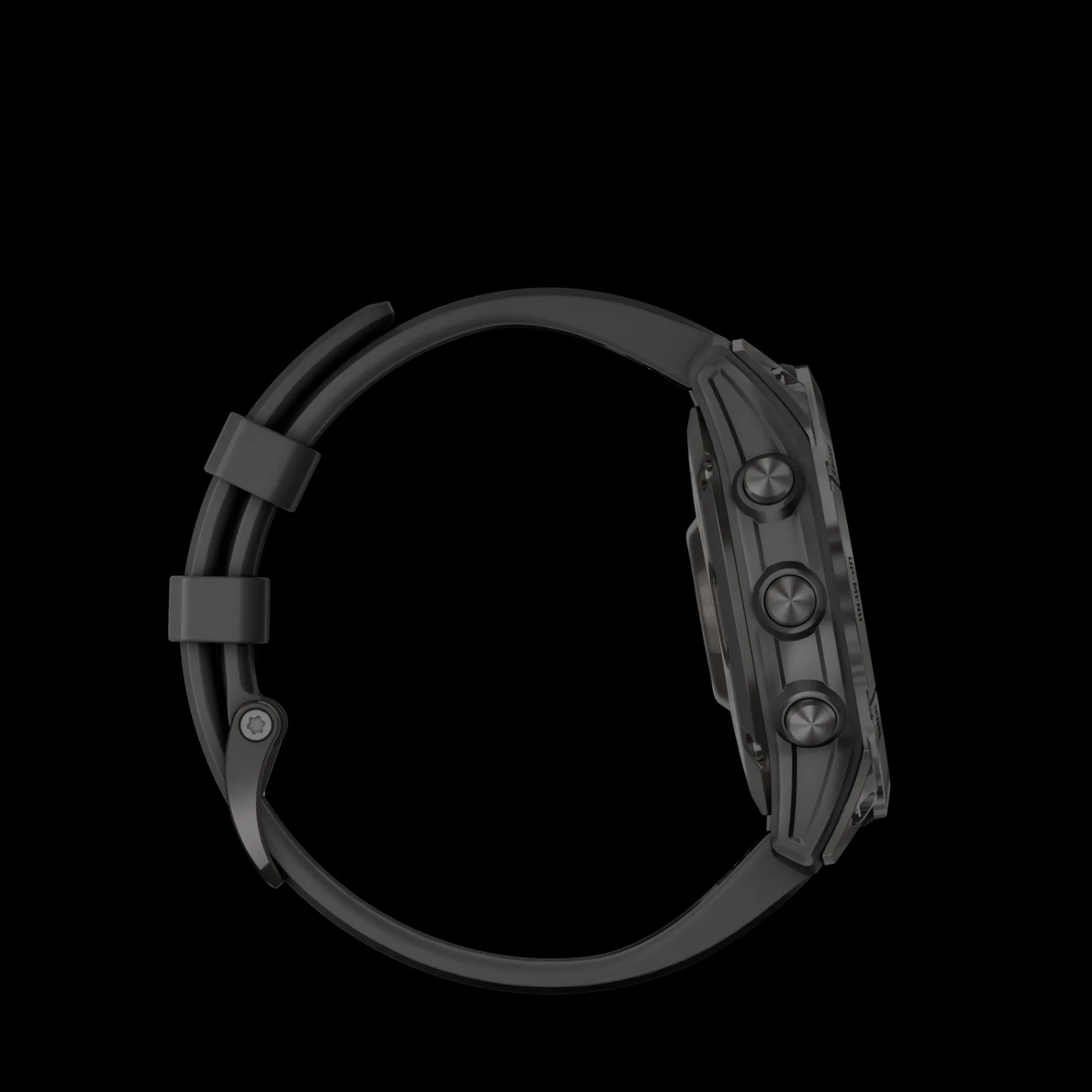 Fenix 7 Sapphire, Crbn Gry Dlc Ti W/Blk Band, Multisportklocka Unisex