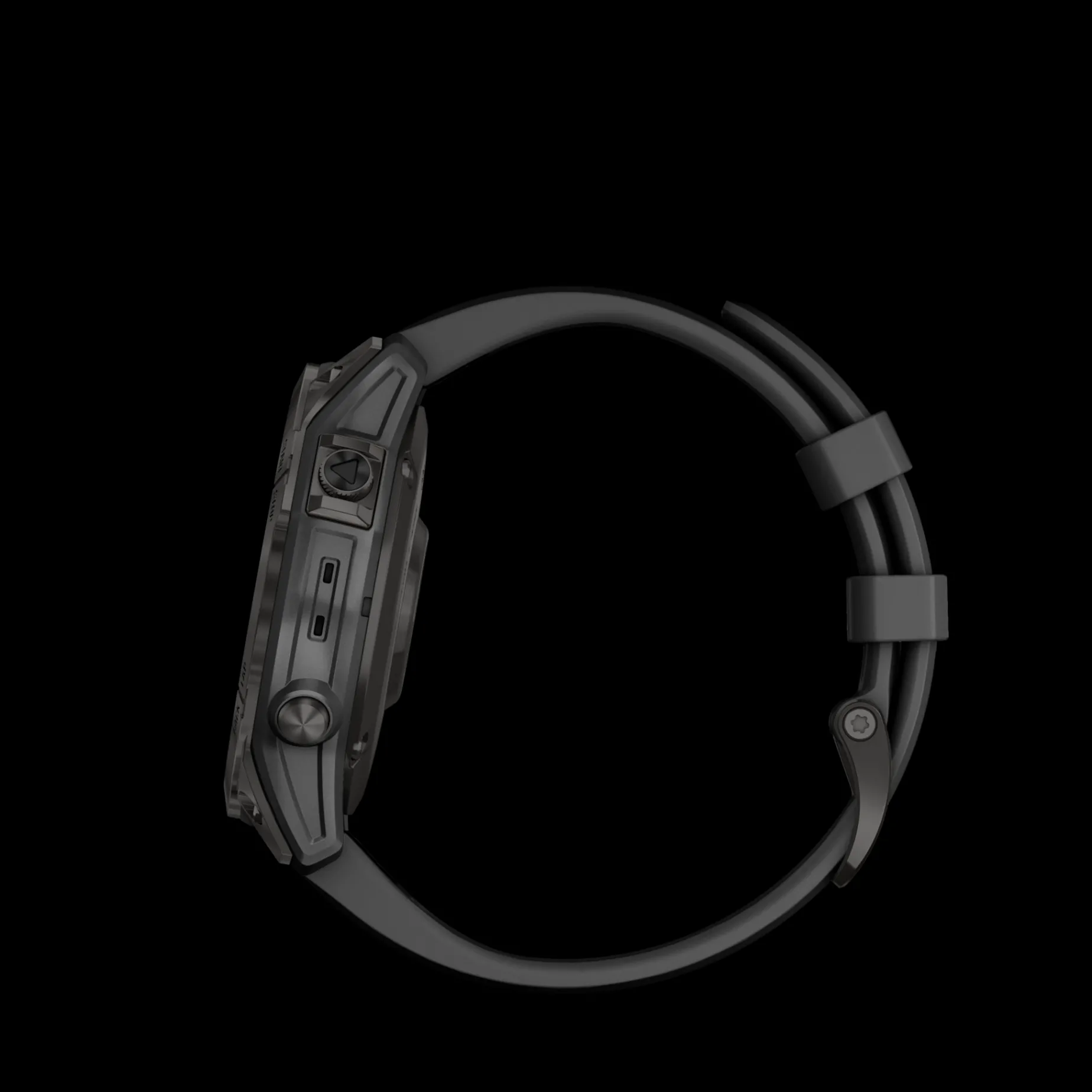 Fenix 7 Sapphire, Crbn Gry Dlc Ti W/Blk Band, Multisportklocka Unisex