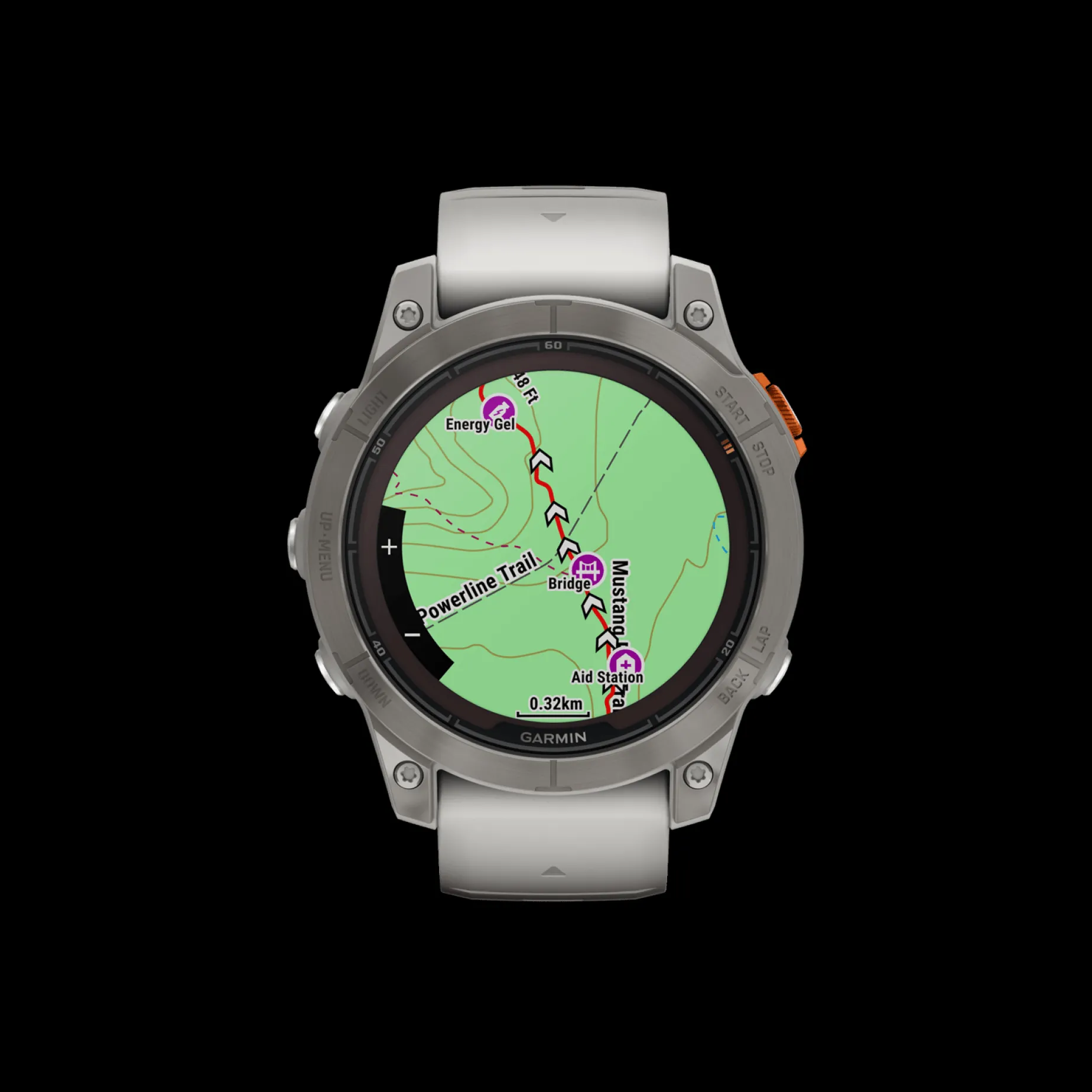 Garmin Fenix 7 Pro Sapphire Solar Edition, Fog Gray, Orange, Gps Smartklocka, Unisex