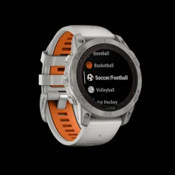 Garmin Fenix 7 Pro Sapphire Solar Edition, Fog Gray, Orange, Gps Smartklocka, Unisex
