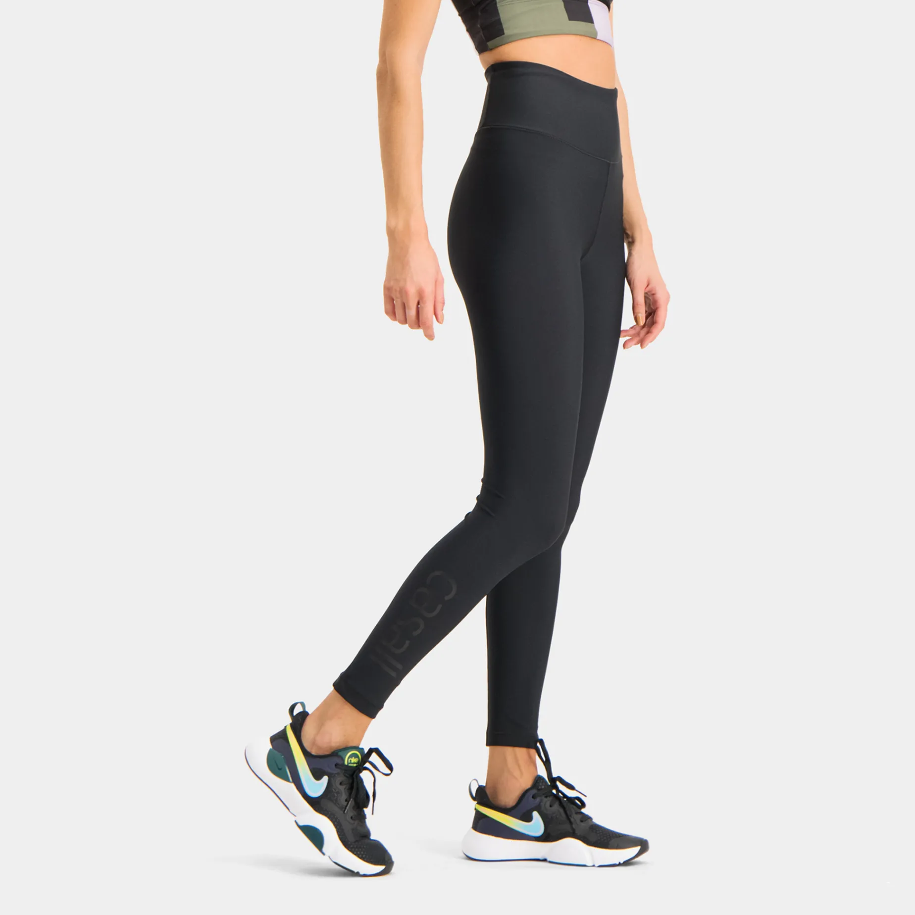 Graphic High Waist Tights, Traningstights Dam