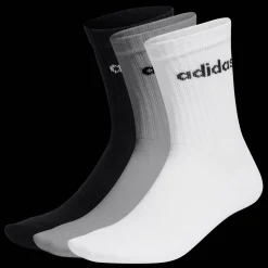 Linear Crew Sock Cushiones Socks 3 Pair Pack, Strumpor, Unisex