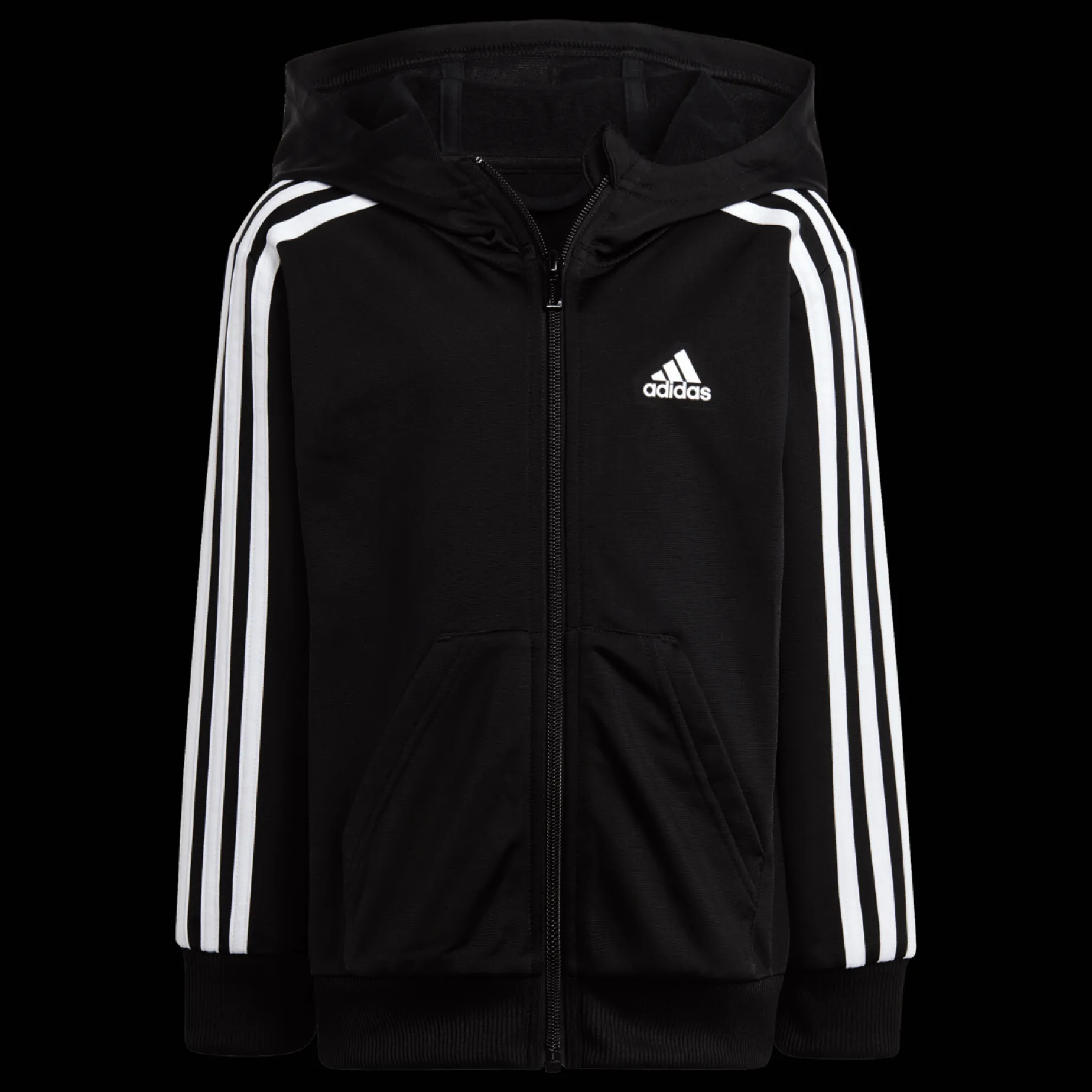 Little Kids Essential 3-Stripes Shiny Tracksuit, Traningsoverall, Barn