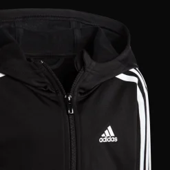 Little Kids Essential 3-Stripes Shiny Tracksuit, Traningsoverall, Barn