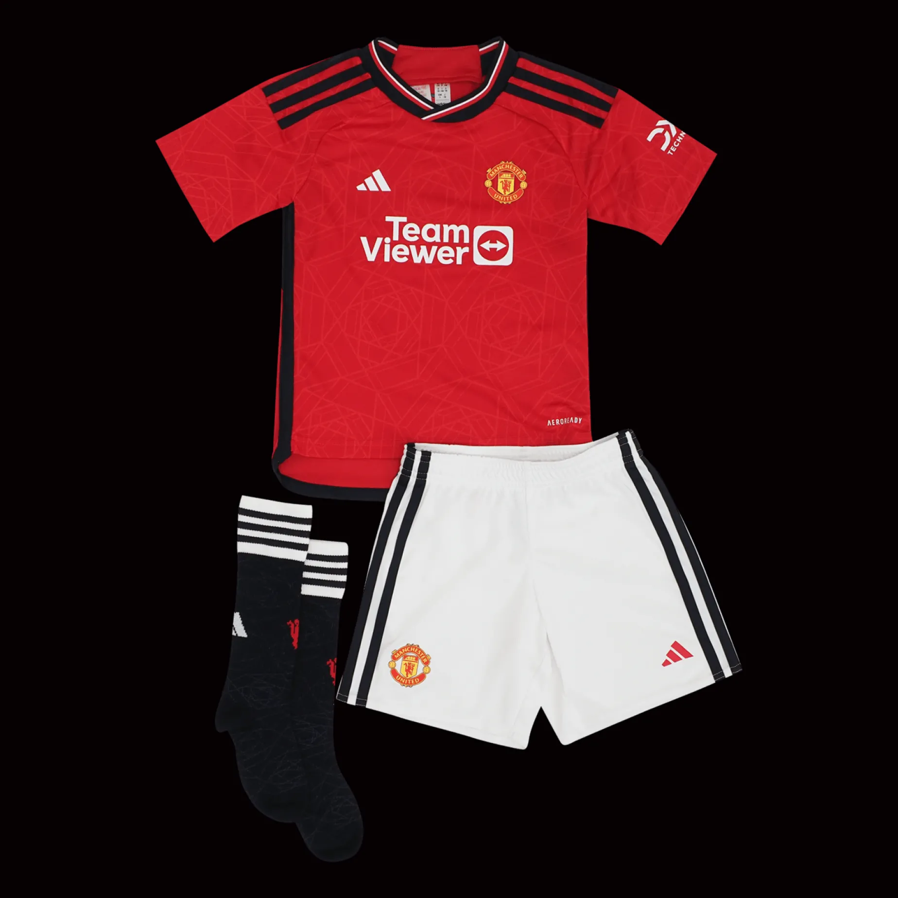 Manchester United Home Mini 2023/24, Fotbollskit, Barn