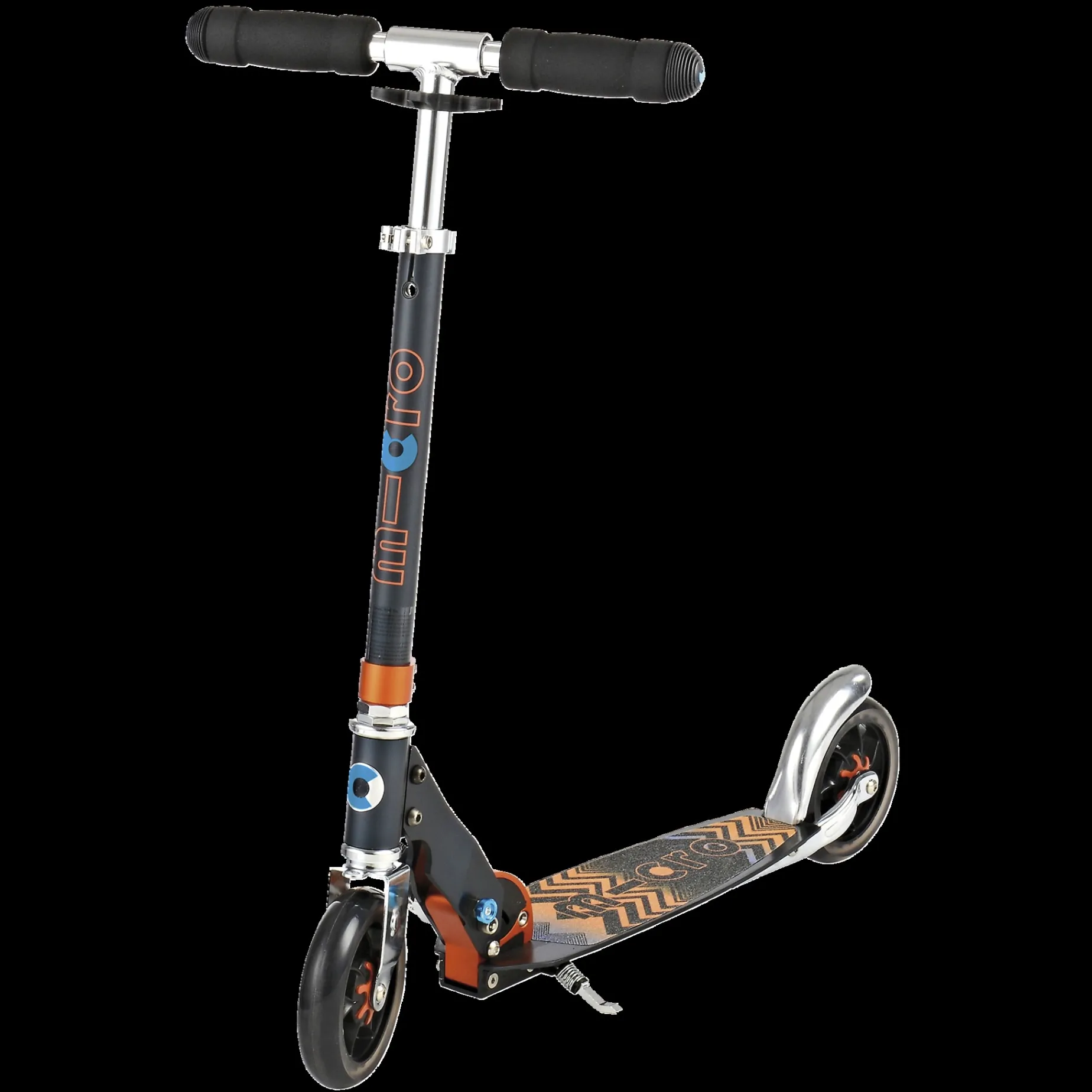 Micro Speed+ Black/Orange Mobilityscooter, Sparkcykel