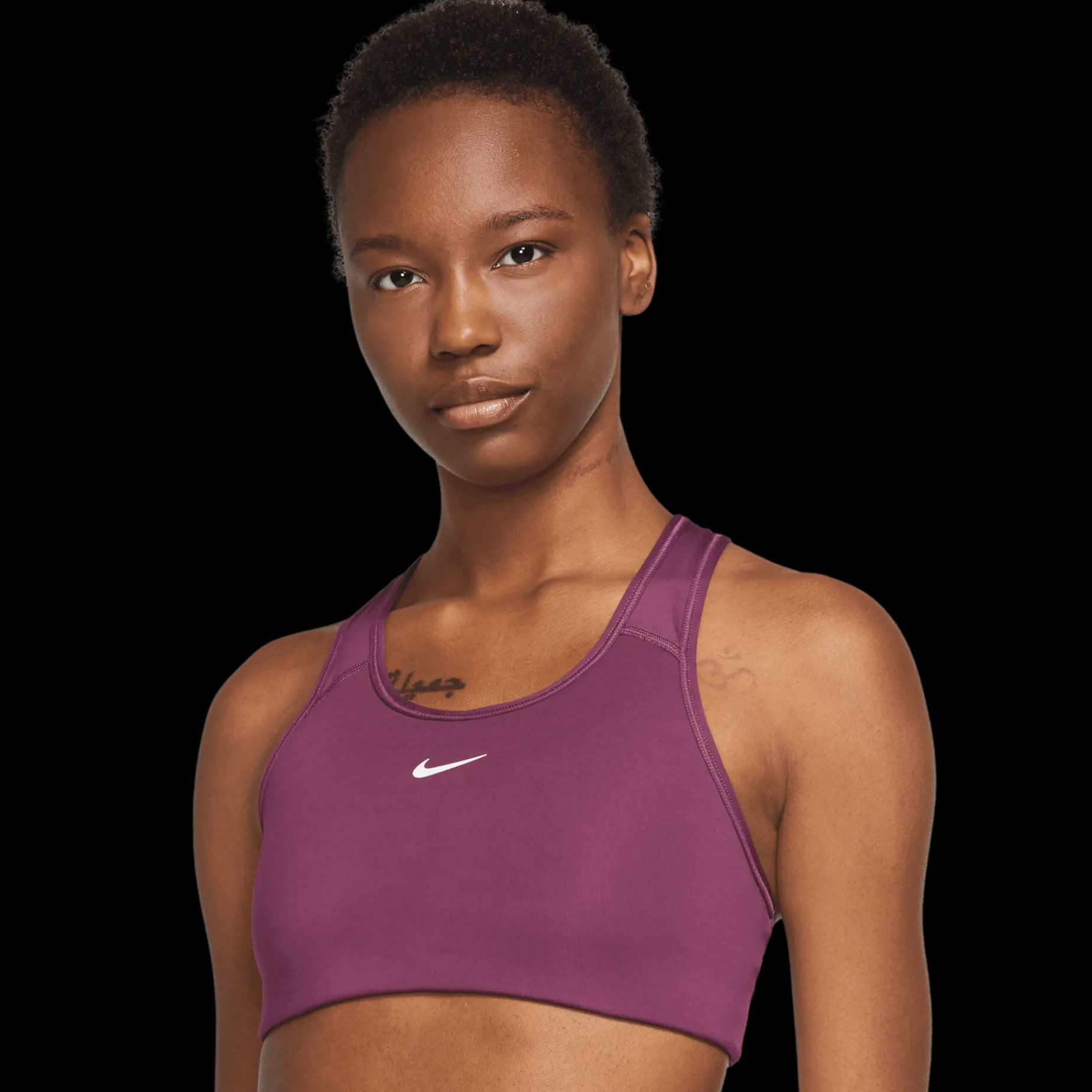 Nike Dri-Fit Swoosh 1 Piece Pad Bh, Sport-Bh Dam