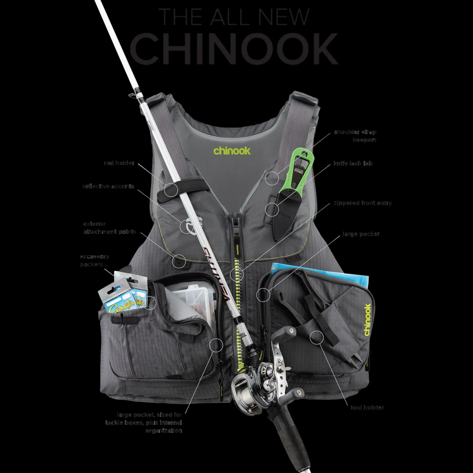 Nrs Chinook Fishing Pfd, Fiskevast Unisex
