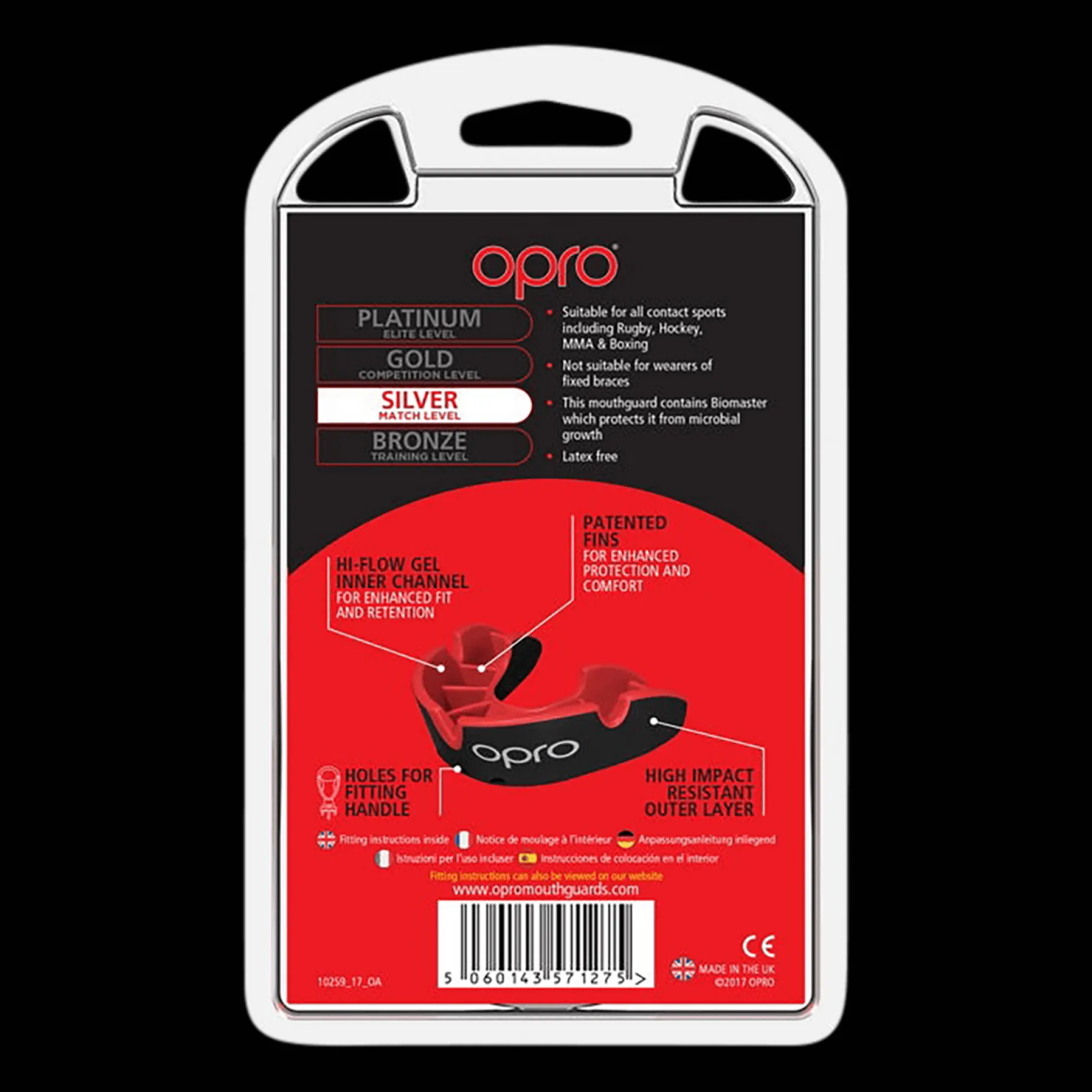 Opro Mouthguard Ce, Tandskydd, Unisex