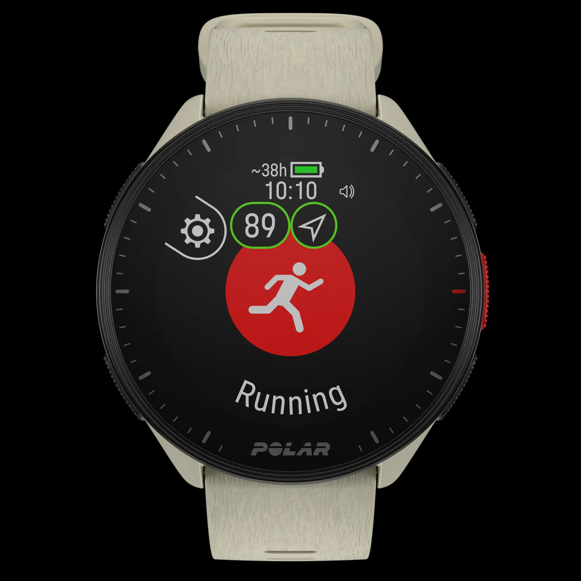 Polar Pacer Whi/Whi S-L, Loparklocka Unisex