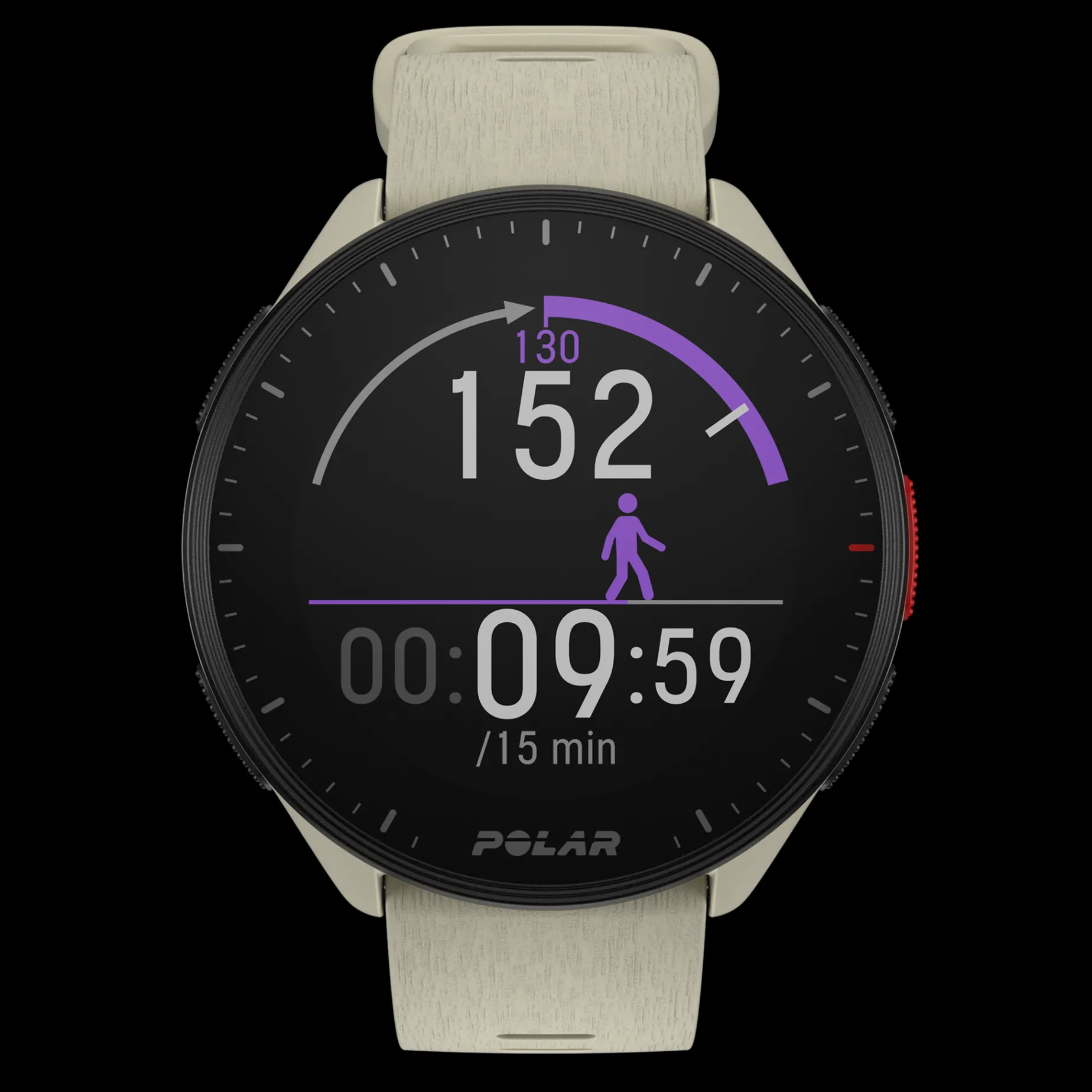 Polar Pacer Whi/Whi S-L, Loparklocka Unisex