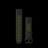 Quickfit 20 Mm Black/Electric Lime Silicone Band, Klockarmband, Silikonarmband