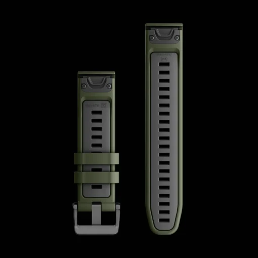 Quickfit 22 Mm Moss/Graphite Silicone Band, Klockarmband, Silikonarmband