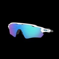 Radar Ev Path Pol Wht W/ Prizm Sapphire, Skid-/Cykelglasogon, Unisex