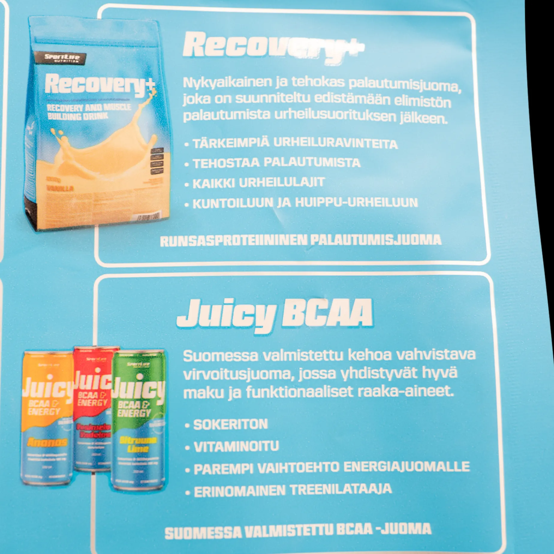 Recovery+, Aterhamtningsdryck