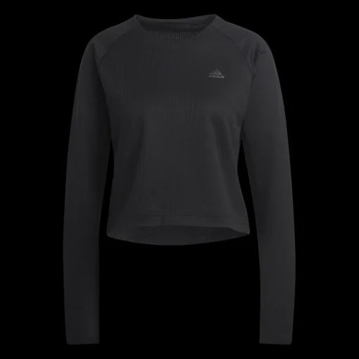 Run Icons 3-Stripes Warm Long-Sleeve Top, Traningstroja Dam