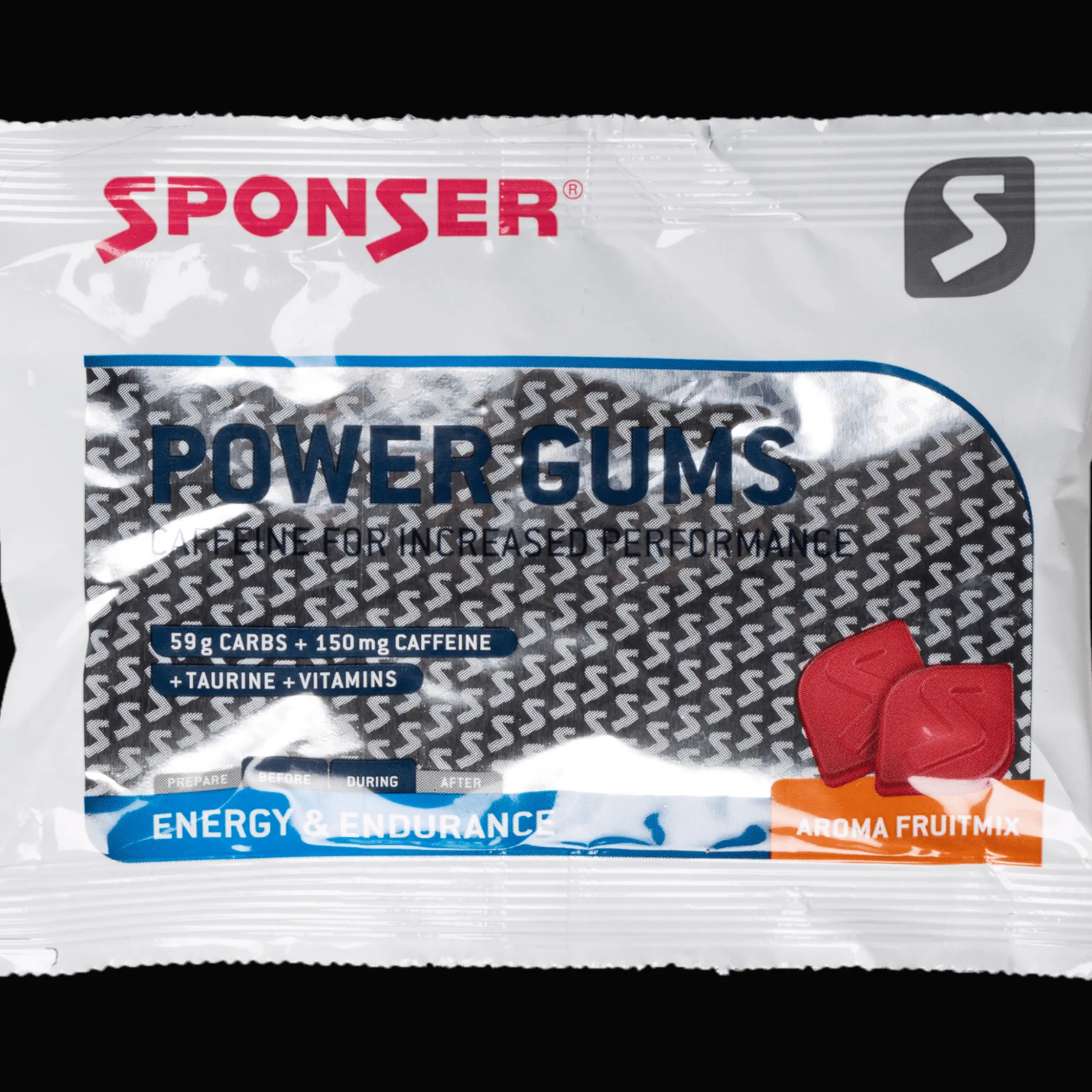 Sponser Energy Power Gum, Fruktgummi