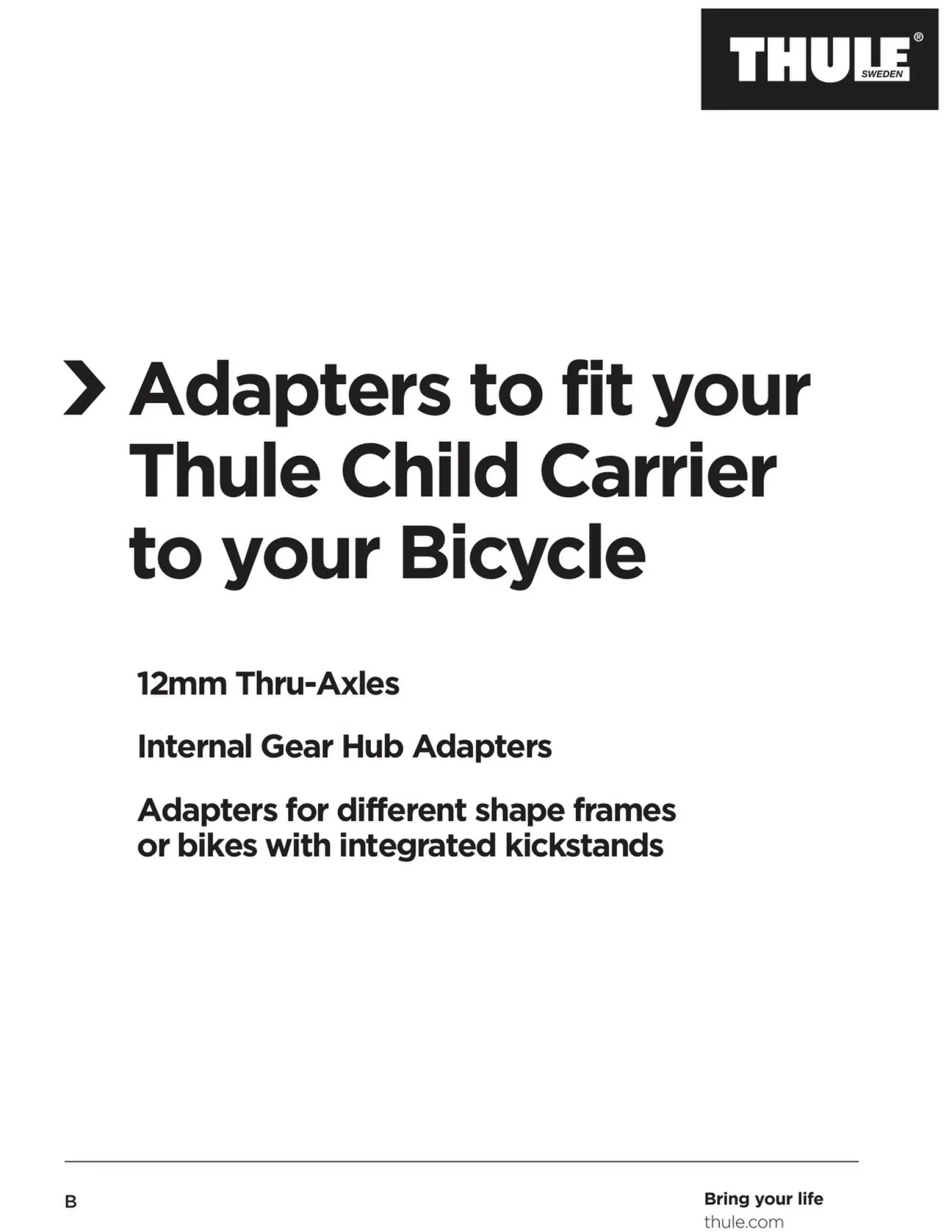 Thule Shimano E-Thru Axle Adapter, Cykelvagnsadapter