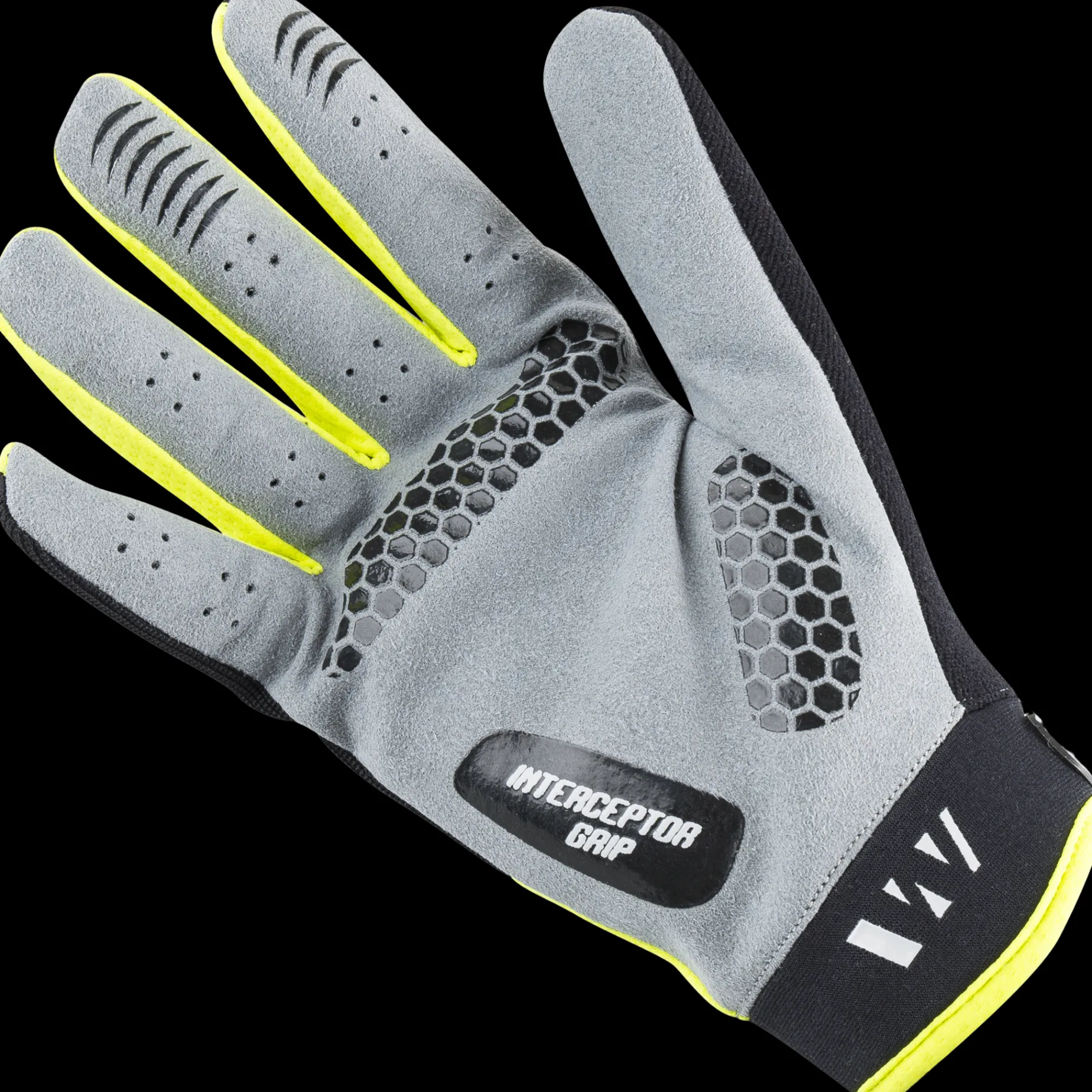 White Rollerski Yellow Long Finger 23, Rullskidhandske